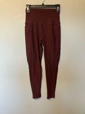 Beyond Yoga High-Waist Leggings in Wine Rust Color